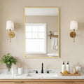 FICTOR Bathroom Vanity Mirror-Gold, 30x20 Inch, Shatterproof & Anti-Rust by FICTOR