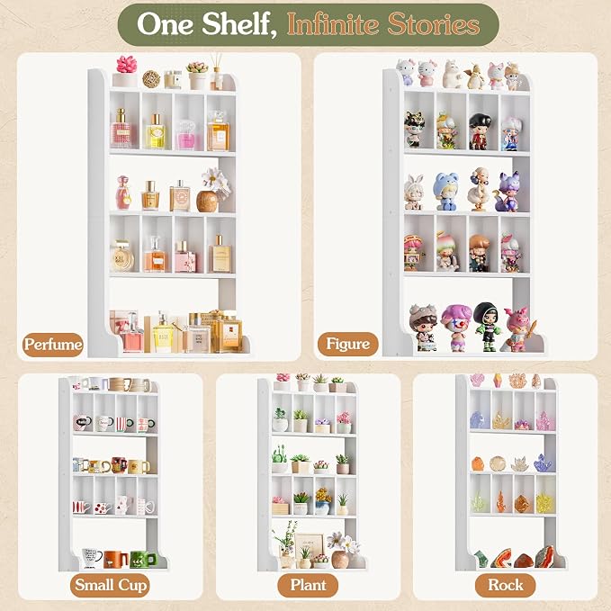 Keebofly Perfume Organizer Wall Mount & Large Cologne Display Case - Image 3