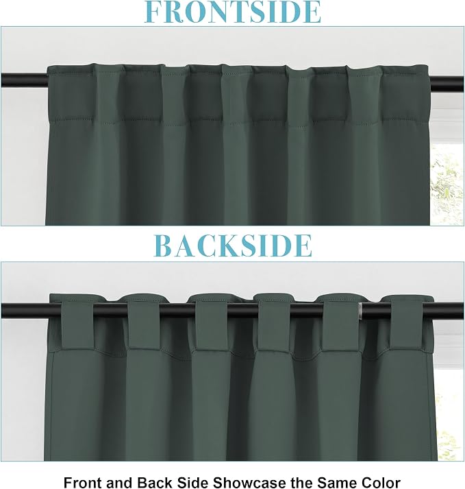 RYB HOME Blackout Curtains for Living Room, Privacy Thermal Insulating Window - Image 7