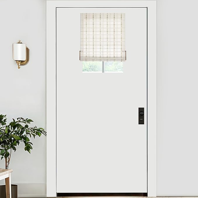 LazBlinds No Tools No Drill Bamboo Roller Shades, Cordless Bamboo Blinds by LazBlinds
