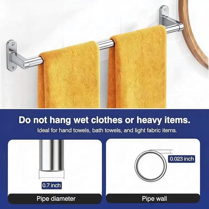 Powools Brushed Nickel Towel Rack - Image 2