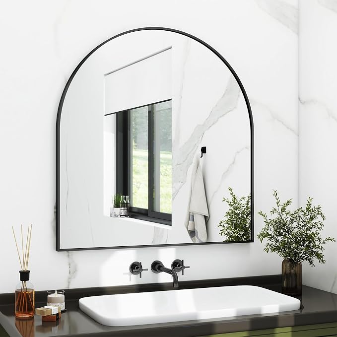 XRAMFY 31"x32" Arched Wall Mirror - Image 8