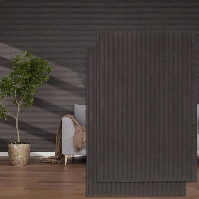 3D Wall Panels - 4PCS 47.2"x23.6" Faux Stone Wall Covering - MCM Modified Clay by NAMAII