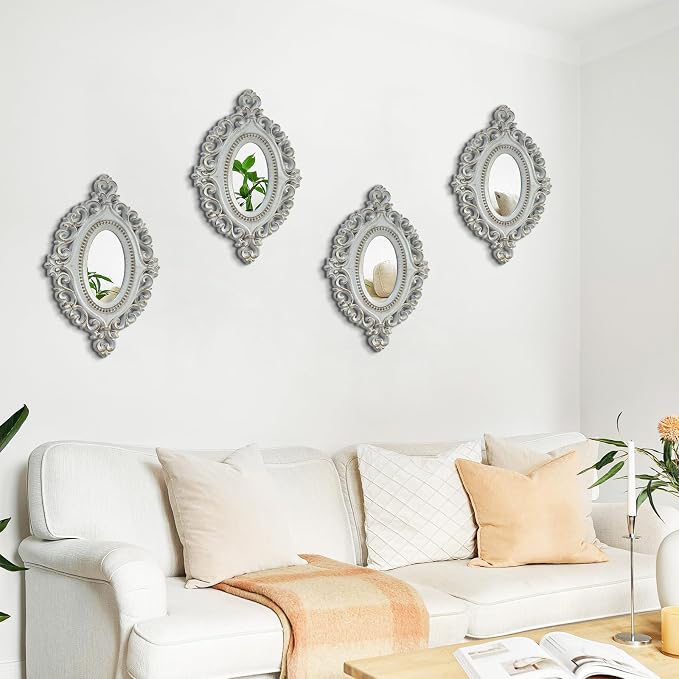 ZEXUIRU 4 Set. Rustic Wall Mirrors - Image 7