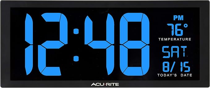 AcuRite 75152M Oversized Blue LED Clock by AcuRite