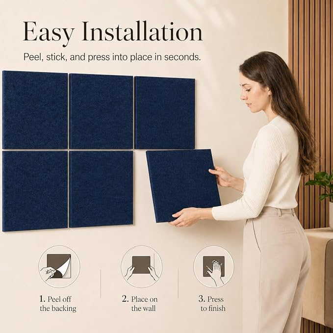 Large Cork Boards for Walls – 48" x 36" Self Adhesive Felt Wall Tiles - Image 4