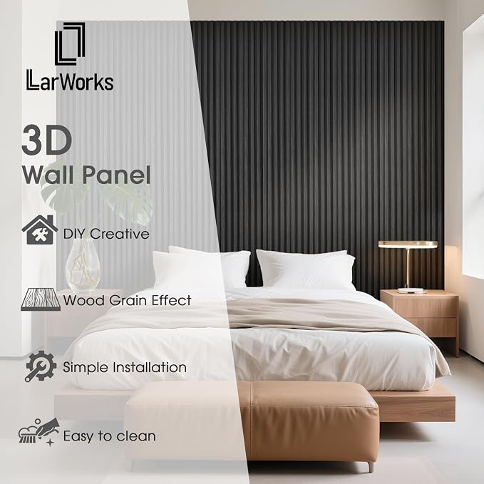 WPC Slat Wall Panels 8 Pack 96" x 6", Waterproof Fluted Wall Paneling, Accent - Image 2