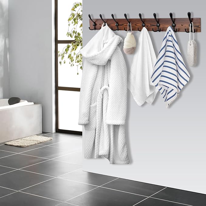 Kuhome 32.2'' Large Coat Rack Wall Mount Coat Hooks Coat Hanger - Image 5