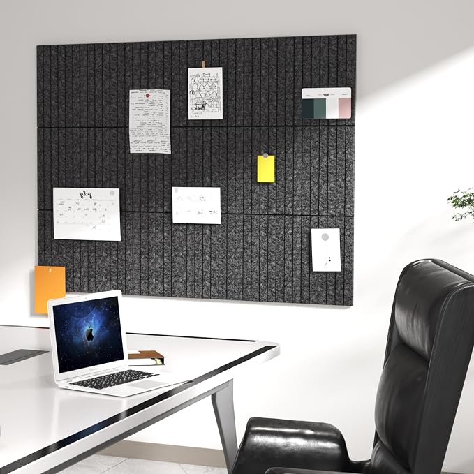 Cork Board Tiles for Wall with Push Pins, Removable 36" x 24" Slat Bulletin - Image 3