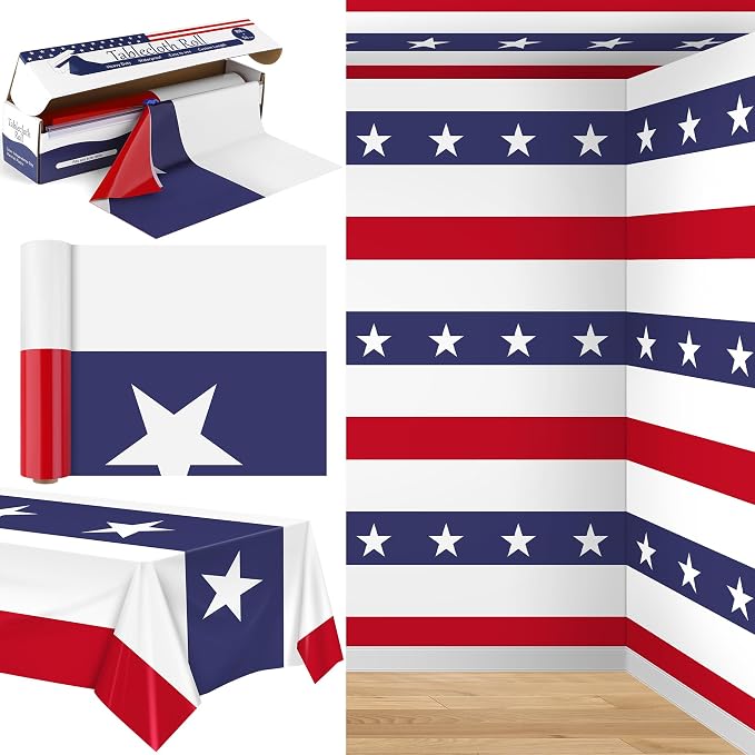Kochorie 100 Ft x 54 Inch 4th of July Tablecloths Roll by Kochorie