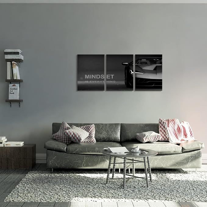 KAWAHONE Motivational Canvas Wall Art Lamborghini Posters Prints Entrepreneur - Image 4