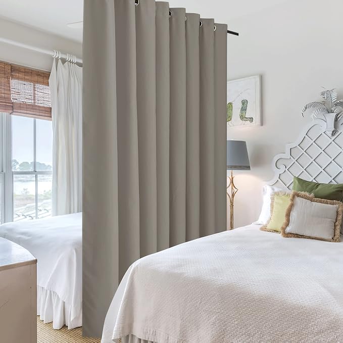 RYB HOME Extra Wide Curtains for Divider Room Separation Soundproof Temporary - Image 4