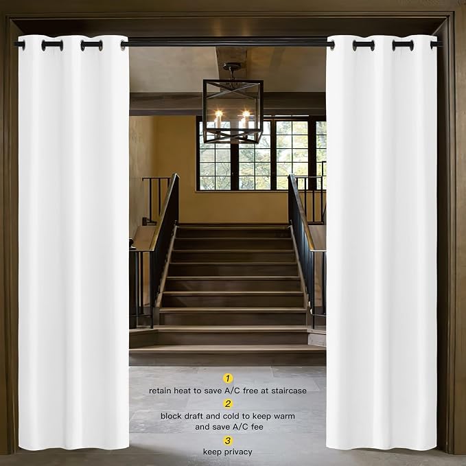 NICETOWN Curtains & Drapes for Door Tapestry, 80 inches Long Door Curtains for - Image 2
