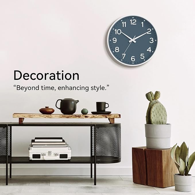 Roymnie Wall Clock 12 Inch Silent Wall Clocks Battery Operated- Modern Non - Image 5