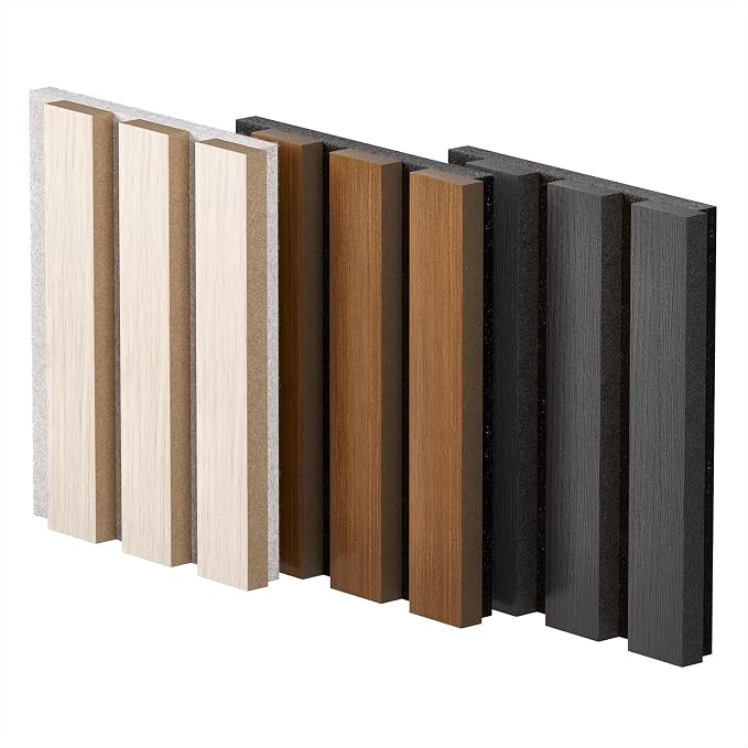 3 Pack Sample Set 3D Acoustic Slat Panels, 4.72" x 5.9" Sound Absorbing Wood - Image 7