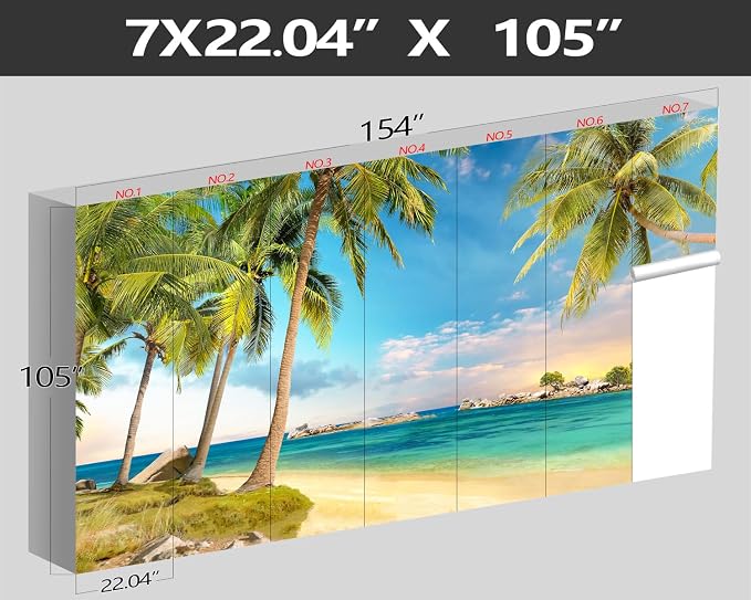 XMPMBM-Beach Palms Landscaping Fabric Wallpaper Tree Leaf Living Room Bedroom - Image 4