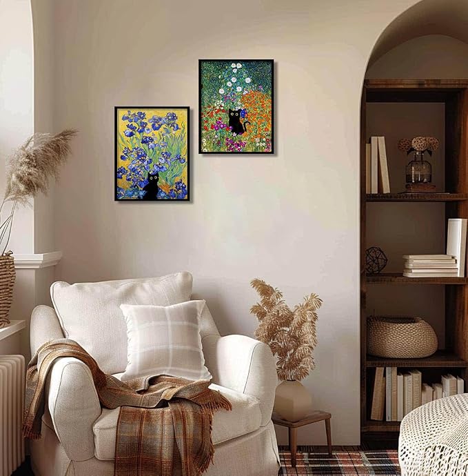 Hamduker Canvas Wall Art Cat Decor - Image 5