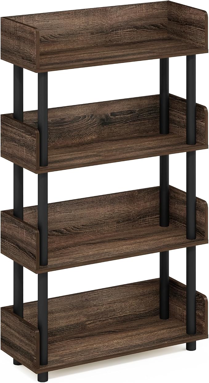Furinno TURN-N-TUBE 4-Tier Display Shelf, Storage Shelves, Book Shelf, Open - Image 5