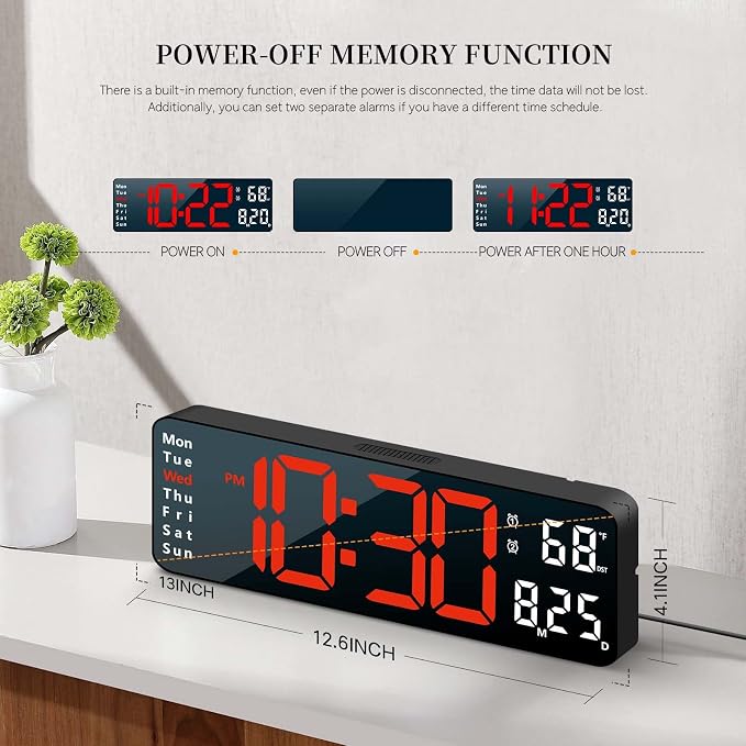 Digital Clock, Digital Wall Clock - Image 8