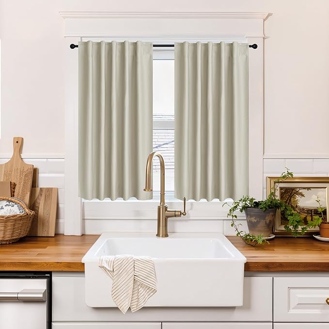 RYB HOME 100% Blackout Short Curtains by RYBHOME