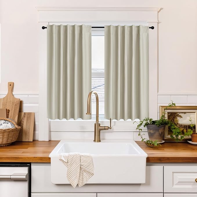 RYB HOME 100% Blackout Short Curtains by RYBHOME