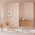 TETOTE 48 x 36 White Mirror for Bathroom Metal Frame Wall Mounted Rectangle by TETOTE