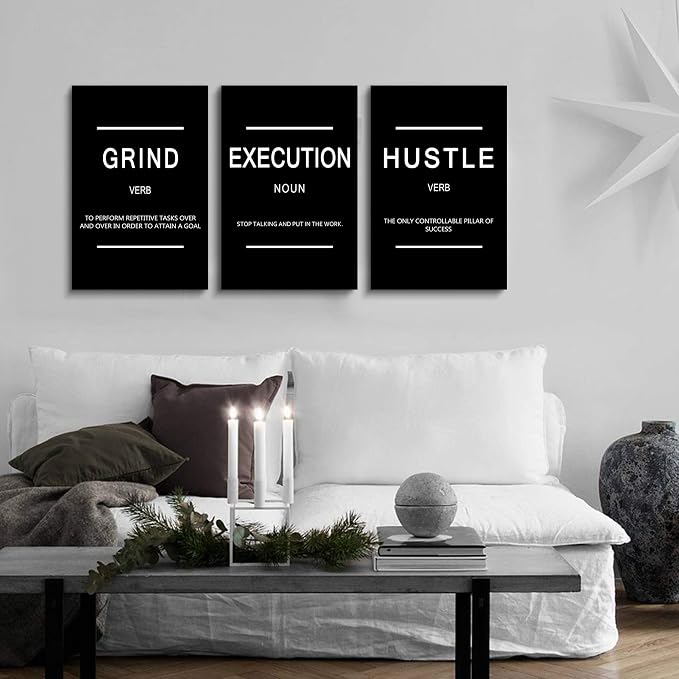 Framed Canvas Wall Art Success Quote, Office Wall Art, Positive Motivational - Image 6
