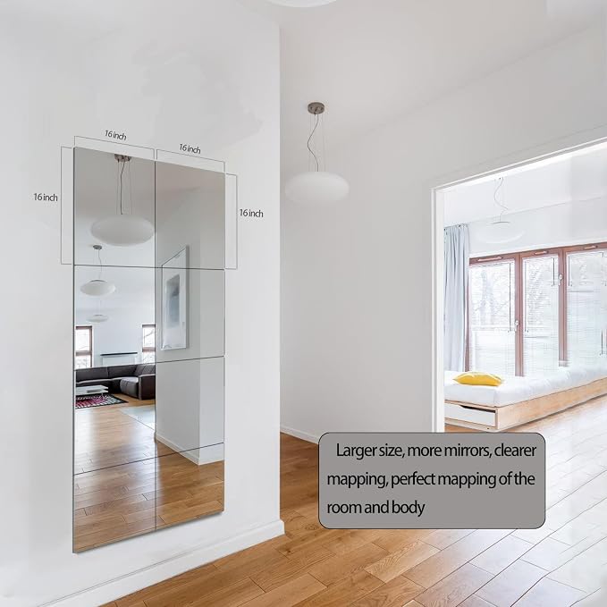 Unbreakable Wall Mirror Full Length, Over the Door Mirror - Image 8