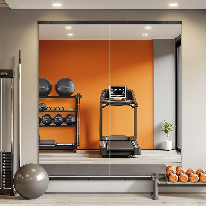 TRAHOME Home Gym Mirror for Wall, Glass Frameless Body Large Mirror for Home Gym by TRAHOME