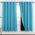 NICETOWN 100% Blackout Window Curtain Panels, Teal Blue, 2 Pieces, 62-inch Wide by NICETOWN