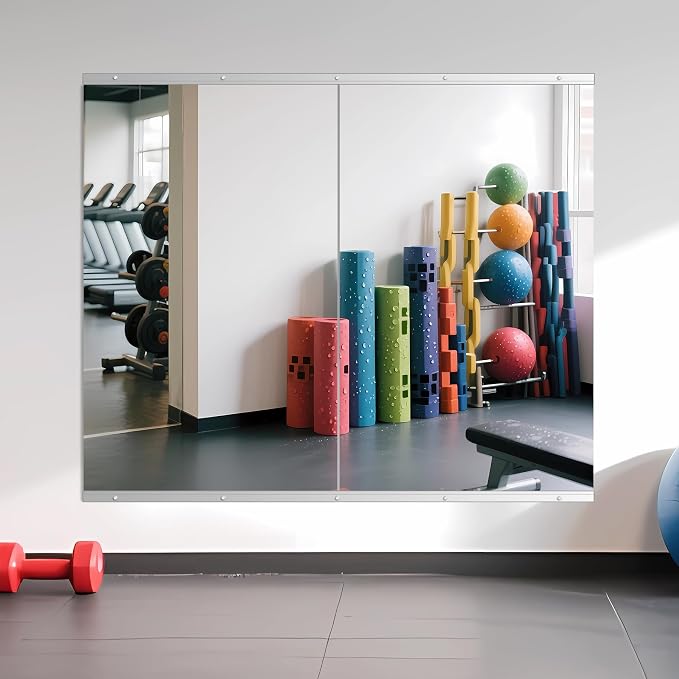 Ruomeng Home Gym Mirror, Large Frameless Body Mirror Tempered Glass by Ruomeng