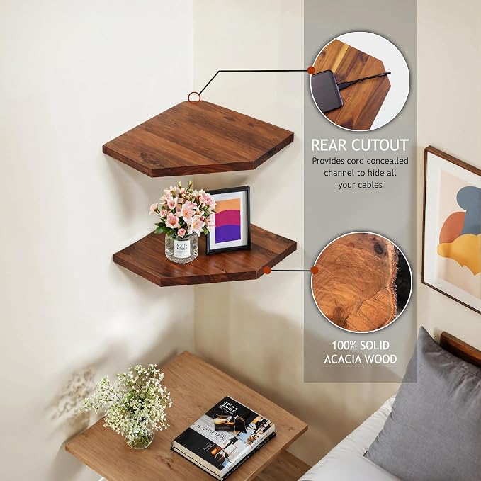 Demigo Corner Shelf Wall Mount, Smooth - Image 4