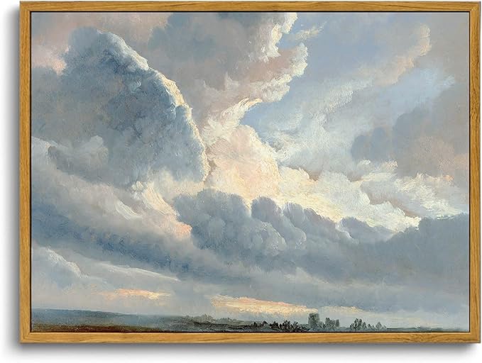 OIQArtOIQ Vintage Landscape Canvas Wall Art Framed Natural Scenery Painting by OIQArtOIQ