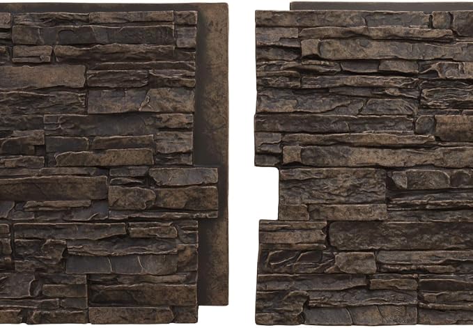 EverStone Canyon Ridge Faux Stone Panel, 45 3/4"W x 24 1/2"H x 1 1/4"D - Image 8