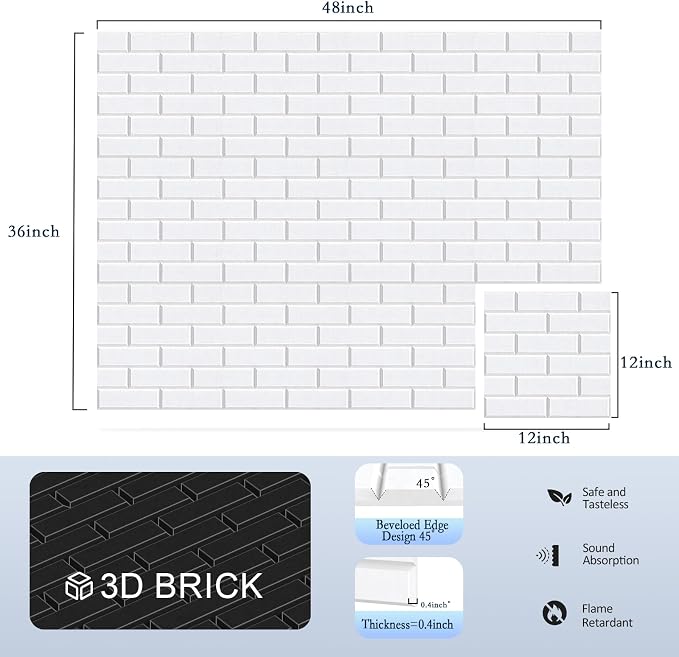 12Pack Acoustic Wall Panels, High Density Decorative Acoustic Foam Sound - Image 2