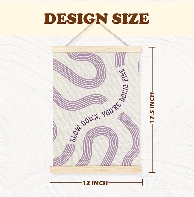 Yomisex Purple Slow Down You're Doing Fine Inspirational Wall Art Poster - Image 6