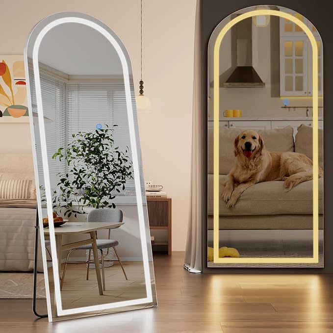Koonmi LED Full Length Mirror, Lighted Floor Mirrors by KOONMI