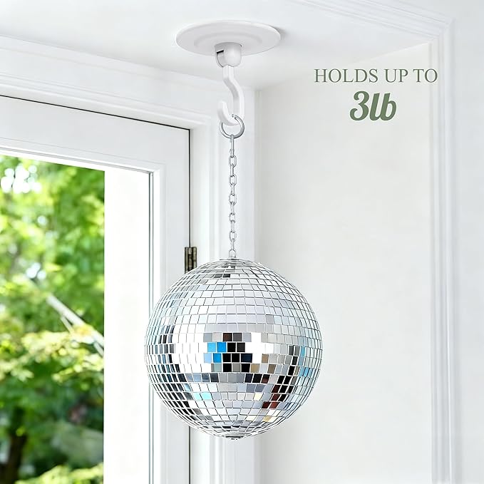 Adhesive Wall & Ceiling Decor Hooks: 8-Pack 3 lbs Heavy Duty No-Drill 360° - Image 4