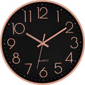 Foxtop Modern Wall Clock 12 Inch Non-Ticking Silent Battery Operated Round by Foxtop