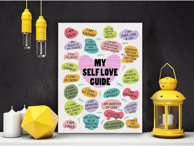 Inspirational Self Love Poster Canvas Wall Art - Image 4