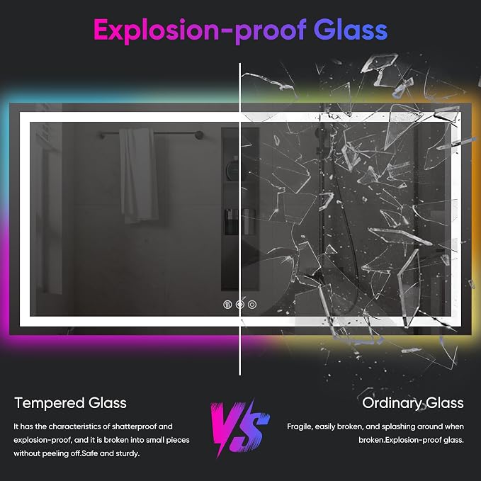 Antok 36"x 72" LED Bathroom Mirror - Image 9