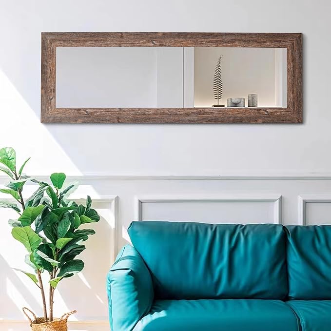 Syndra Farmhouse Full Length Mirror 61x22'', Rustic Floor Mirror, Large - Image 4