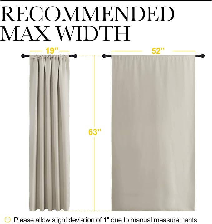 NICETOWN Blackout Curtains for Living Curtains, Room Darkening Window Curtain - Image 7