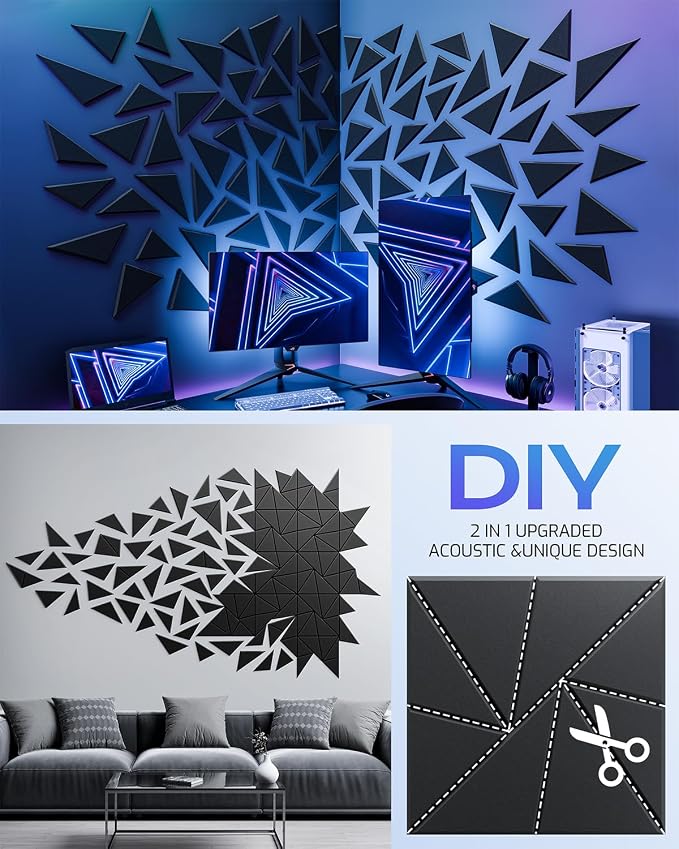 22 Pack Acoustic Panels, Sound Proof Foam Panels - Image 5