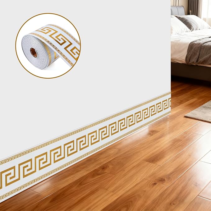 Peel and Stick Wallpaper Borders, Self-Adhesive Waterproof PVC Foam Wall Base - Image 4
