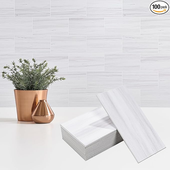 StyloVue 100 Pieces Peel and Stick Backsplash by StyloVue