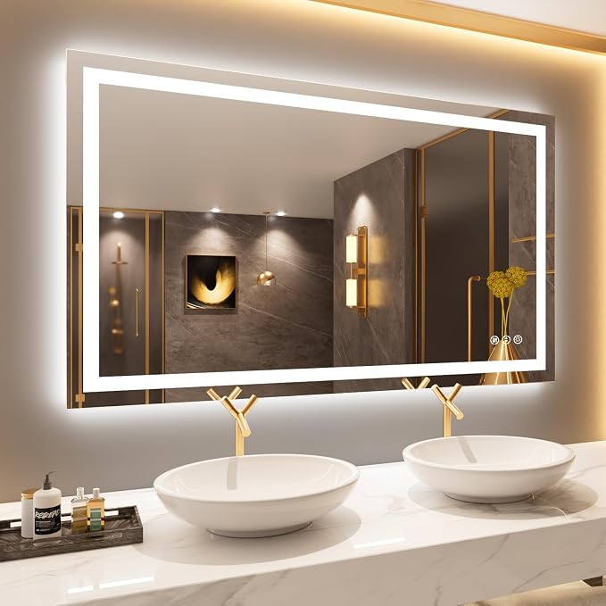 LOAAO 50"X30" LED Bathroom Mirror by LOAAO