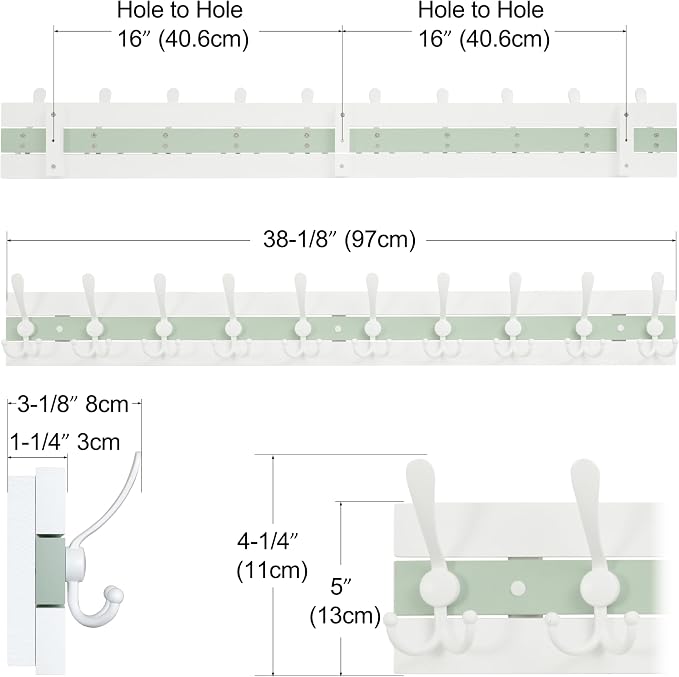 SKOLOO Coastal Wall Mounted Coat Rack - Image 3