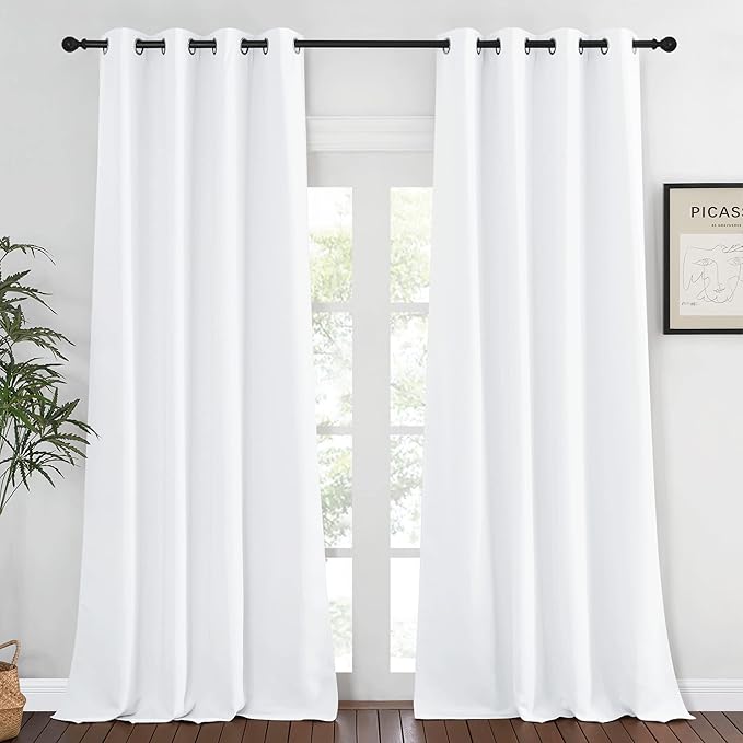 NICETOWN White Room Darkening Curtain 95 inches Long - Image 3