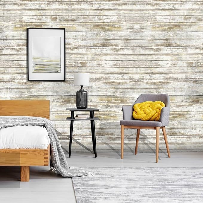 Arthome 23.6x200'' Gray Rustic Wood Contact Paper Peel and Stick Self-Adhesive - Image 4